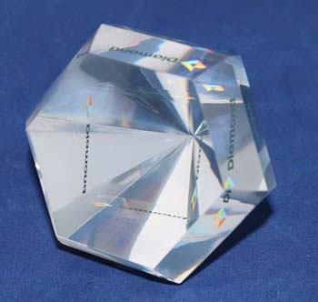 diamond paperweight acrylic lucite